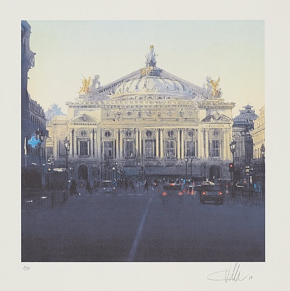 Opéra de Paris, Lithography charles villeneuve clementine de forton gallery